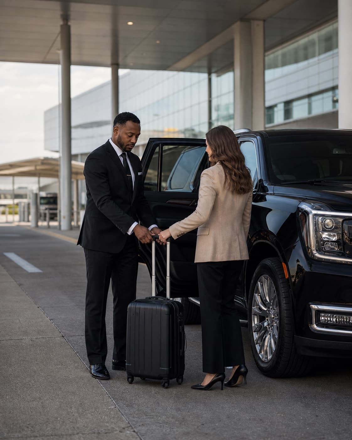 A Dominion airport transfer arriving in the Kenner and MSY area